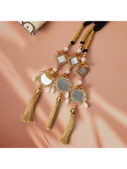 Ruby Raang Studio - Stones with Mirror Work Parandi