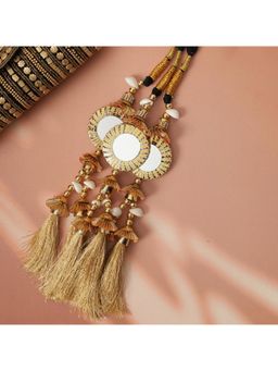 Ruby Raang Studio - Stones with Mirror Work Parandi