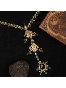 Ruby Raang Studio - Ruby Raang Kundan and Stone Hair Braid