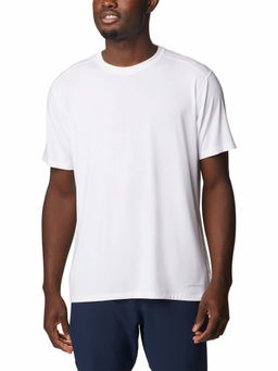 Columbia - Mens White Colour Blended Fabric M Endless Trail Running Tech Tee