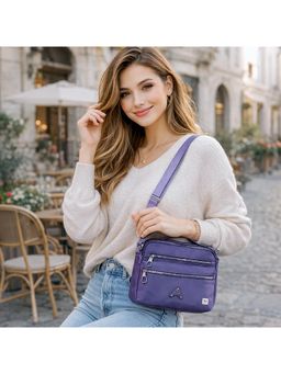 NFI Essentials - Multi-Layer Stylish Sling Bag - Purple