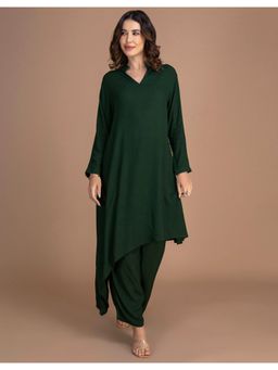 Moomaya - Women Indo-Western Long Kurta with Pant (Set of 2)