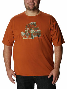Columbia - Mens Orange Omni-Wick Men's Sun Trek Short Sleeve Graphic Tshirt