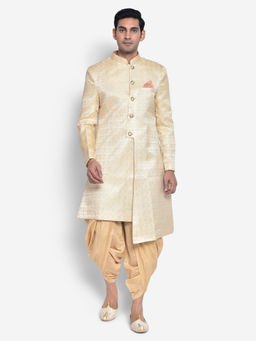 KISAH - Men Beige Sherwani (Set of 2)