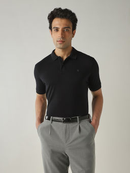 Reid & Taylor - Mooneless Night Black Regular Fit T-Shirt
