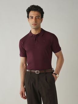 Reid & Taylor - Port Wine Royale Regular Fit T-Shirt