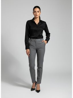 Bcz Style - Women Black Satin Full Sleeves Shirt