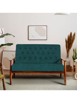 Chumbak - Memsaab Love Seat - Dark Green - Velvet