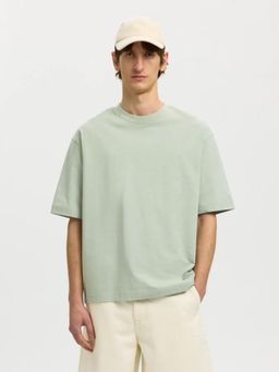 SELECTED HOMME - Men's Relaxed Fit Green T-Shirt