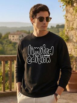 LEOTUDE - Men's Black Oversized T-Shirt