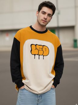 LEOTUDE - Men's Mustard Oversized T-Shirt