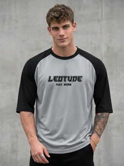 LEOTUDE - Men's Grey Oversized T-Shirt