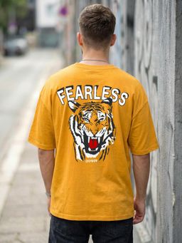 LEOTUDE - Men's Yellow Oversized T-Shirt