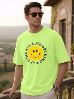 LEOTUDE - Men's Green Oversized T-Shirt