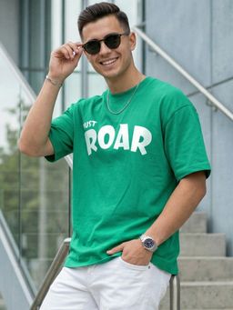 LEOTUDE - Men's Green Oversized T-Shirt