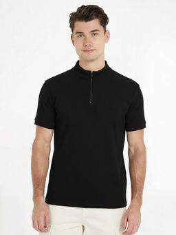 LEOTUDE - Men's Black Polo T-Shirt