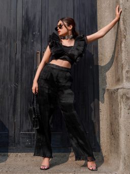 Uptownie - Riya Jain's Crinkled Co-Ord Set