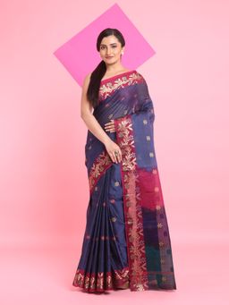 Arhi - Grey Cotton Soft Saree without Blouse
