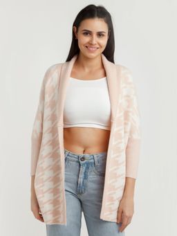 Zink London - Womens White Printed Shrug