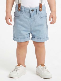 MINI KLUB - Boys Blue Cotton Shorts and Suspender