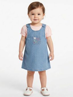 MINI KLUB - Girls Multi-Colour Cotton Dress and Top