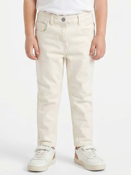 MINI KLUB - Girls White Cotton Trouser