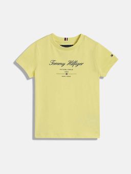Tommy Hilfiger - Boys Yellow Cotton T-Shirt