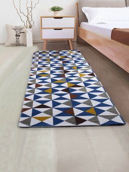 Saral Home - Cotton Printed Runner-Turquoise-50X180 Cm