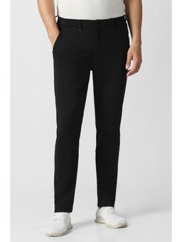 Van Heusen - Black Solid Slim Fit Trousers