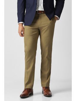 Van Heusen - Khaki Textured Slim Fit Trousers