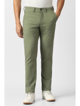 Van Heusen - Olive Textured Slim Fit Trousers