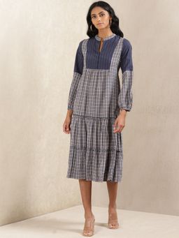 Ritu Kumar - Blue Check Cotton Dress