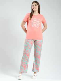 Monte Carlo - Women Printed Round Neck Lower Set (Set of 2)