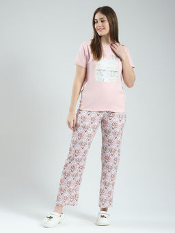 Monte Carlo - Women Printed Round Neck Lower Set (Set of 2)