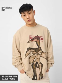 The Souled Store - Busted Men Oversized Full Sleeve T-Shirt