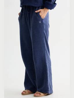 Chapter 2 - Navy Washed Gauze Cotton Pant