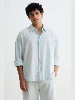 Chapter 2 - Sky Blue Washed Cotton Viscose Shirt