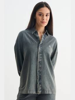 Chapter 2 - Olive Washed Cotton Viscose Shirt