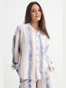 Chapter 2 - Blue Tie Dye Cotton Viscose Shirt
