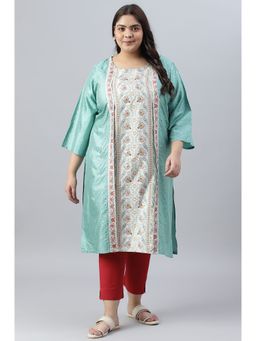 W - Green Floral Kurta