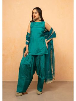 DEASHA INDIA - Roshi Green Farshi Kurti with Salwar and Dupatta