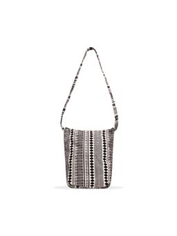 Strauss - Jacquard Multipurpose Bag for Both Men and Women Black Pattern (L)