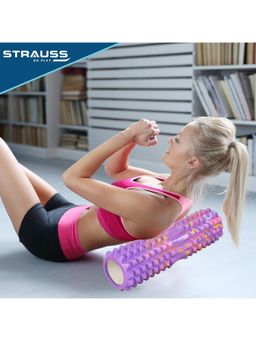Strauss - Grid Foam Roller 33 Cm Multicolor Pink