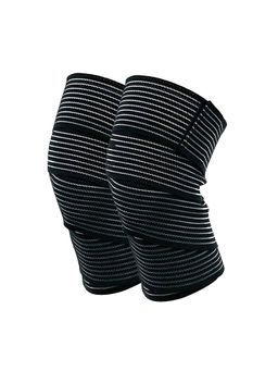 Strauss - Elastic Knee Compression Bandage Wraps Pack of 2 Black