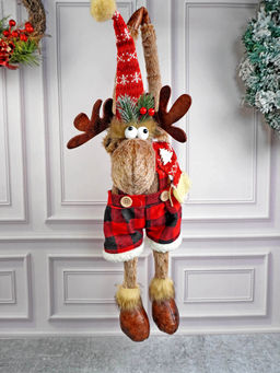 Little Surprise Box - Striped Shorts Reindeer Christmas Festive Door Hanger Christmas Decor