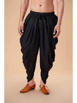EKATVA ETHNIC - Men Black Cotton Peshawari Plain Dhotis