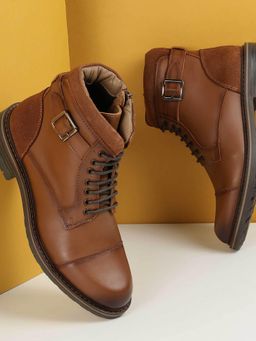 Mochi - Men Brown Casual Boots