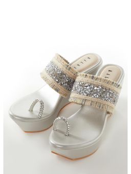 KALKI FASHION - Women Silver Wedge Heels