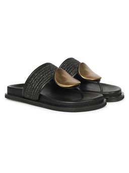 Saint G - Women Viviblu Black Leather Sandals