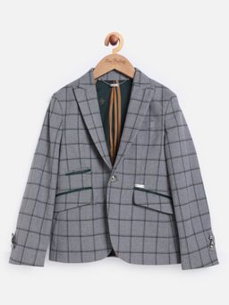 One Friday - Boys Grey Full Sleeves Blazer